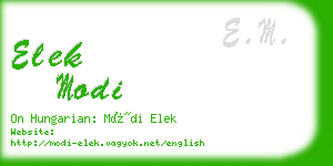 elek modi business card